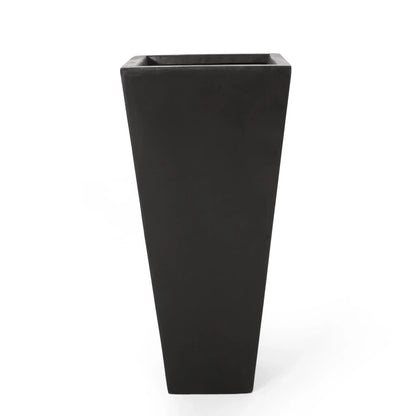 Outdoor Modern Cast Stone Planter black rectangular planter by HouseOfZazla on Tampa Home & Garden Store