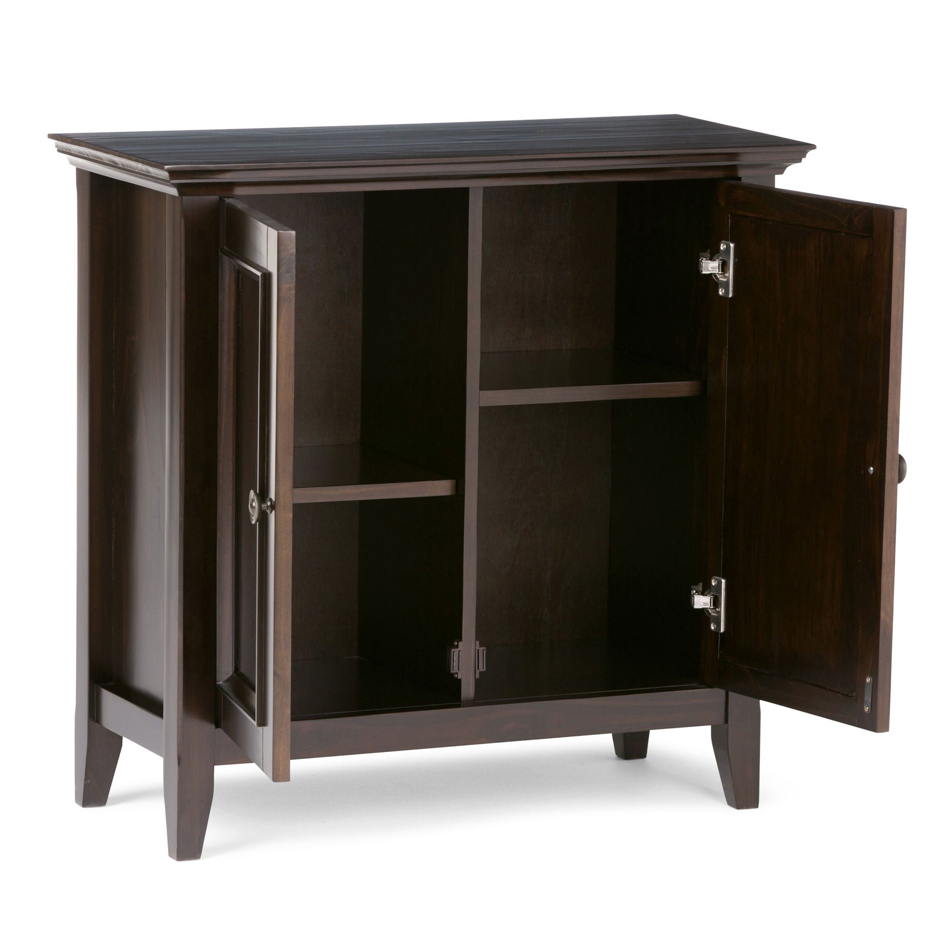 Amherst Handcrafted Low Storage Cabinet dark espresso wood by HouseOfZazla accent cabinet on Tampa Home & Garden Store