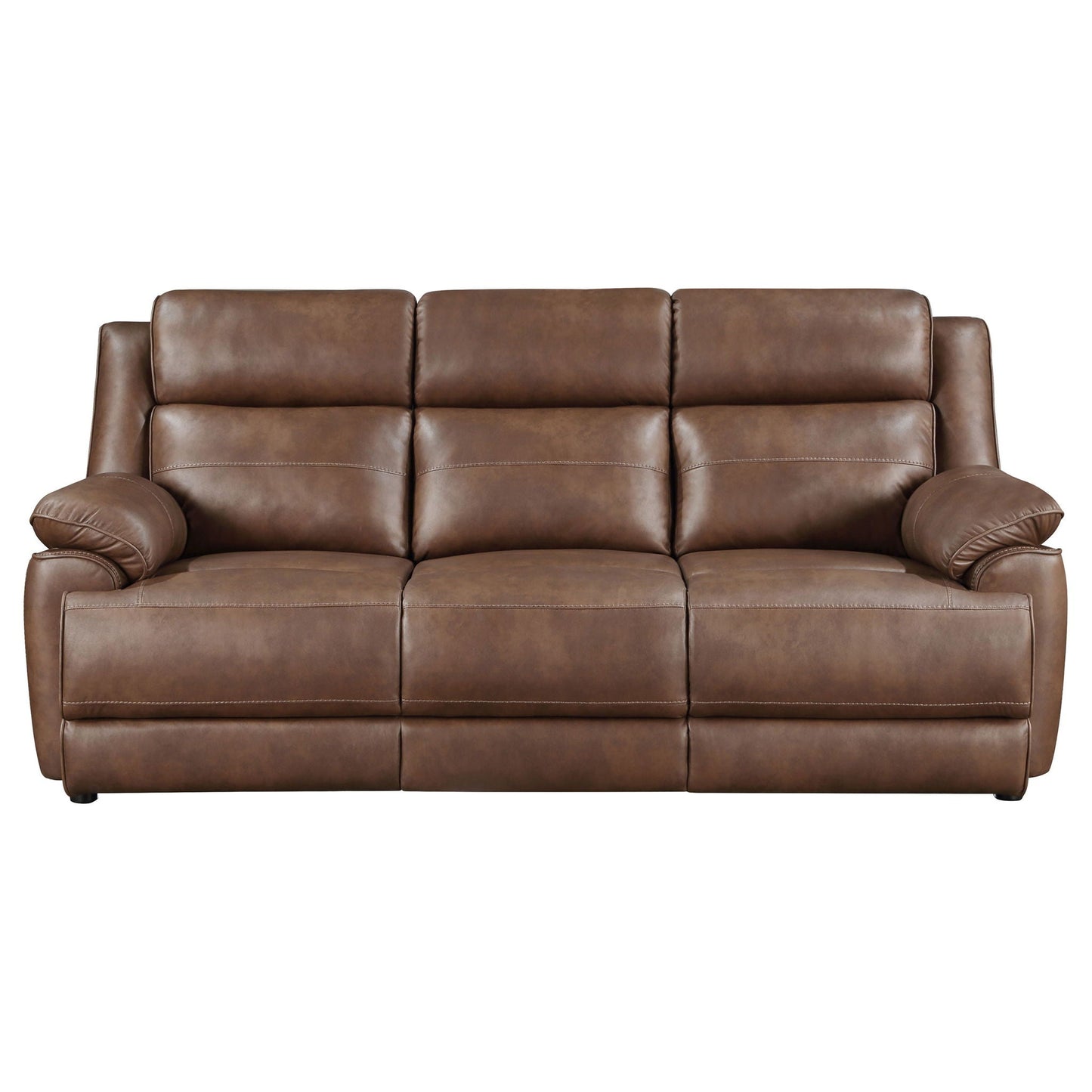the Worthington Dark Brown Microfiber Sofa