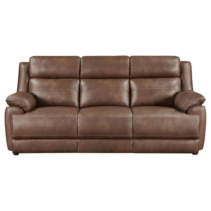 the Worthington Dark Brown Microfiber Sofa