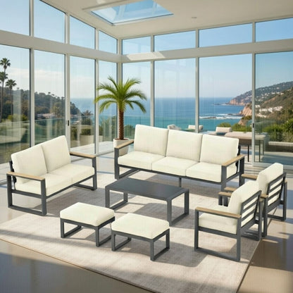 Modern Outdoor Sofa Set with the Coffee Table