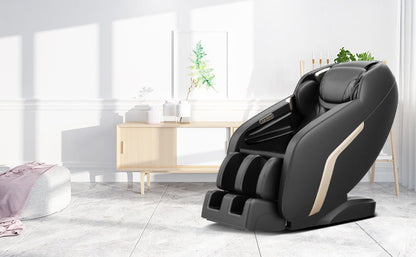 HouseOfZazla massage chair, black zero-gravity Shiatsu full-body recliner with SL-Track on Tampa Home & Garden Store
