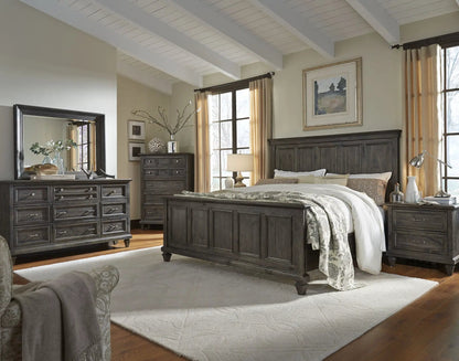 Calistoga Mirror in Weathered Charcoal Finish