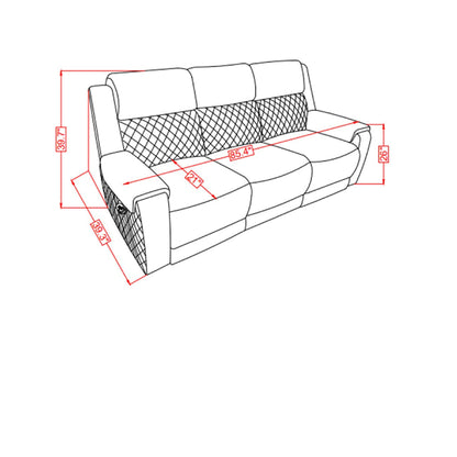 Alicia Gray and Black Reclining Sofa Set
