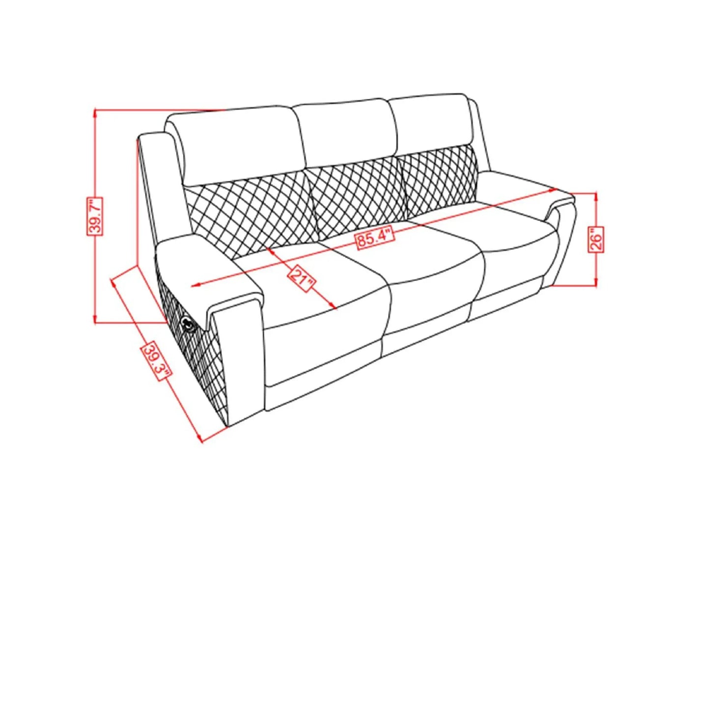 Alicia Traditional Reclining Sectional Sofa Set