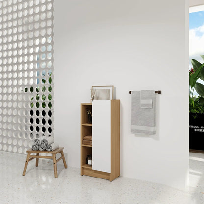 Freestanding Narrow Bathroom Cabinet with Door
