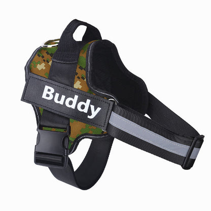 Dog harness no-pull reflective camouflage with Buddy patch, breathable vest Pet Zen on Tampa Home & Garden Store