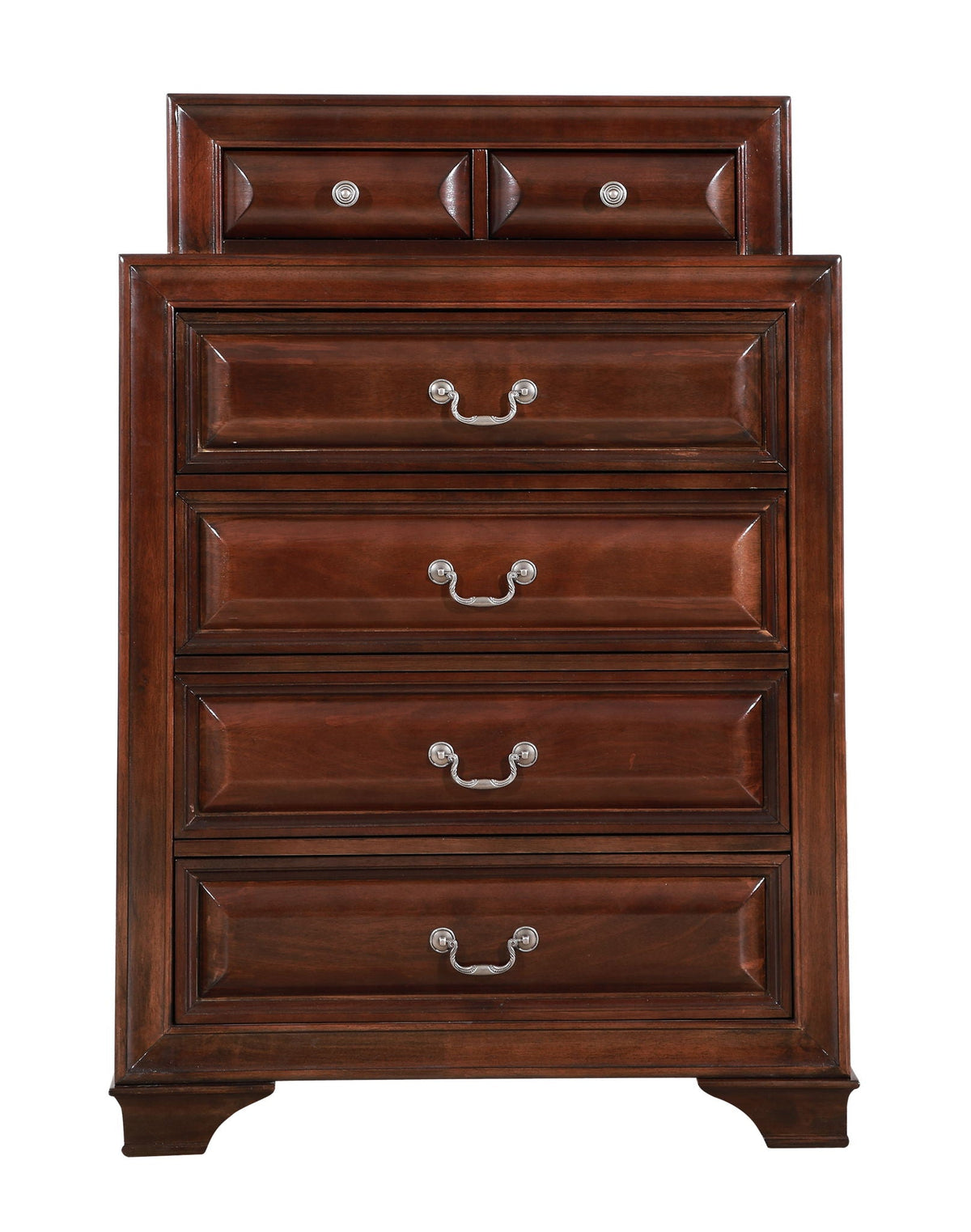 Real wood veneer accent chest with dove-tailed drawers in dark brown finish by HouseOfZazla on Tampa Home & Garden Store