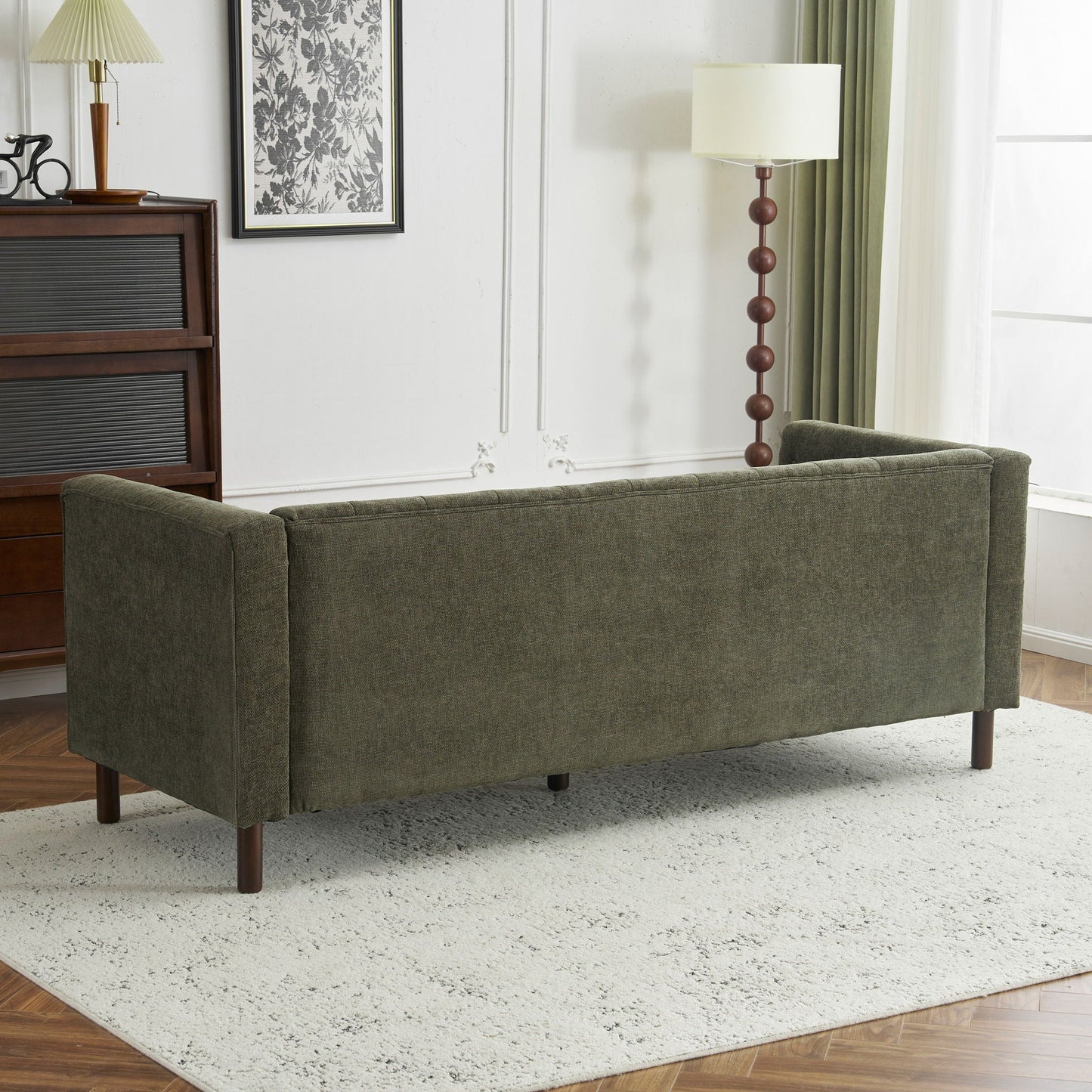 Luxurious Tufted Upholstered Living Room Sofa