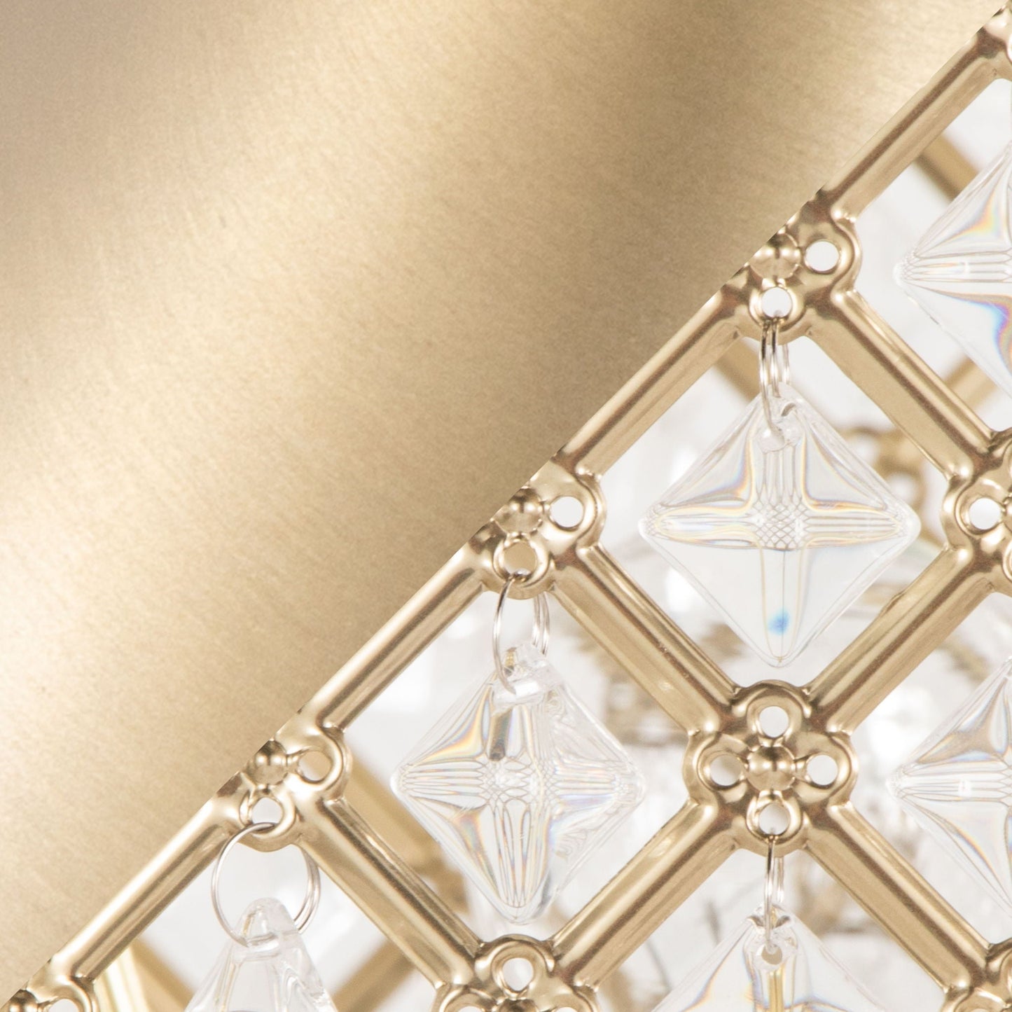 Topaz Contemporary Table Lamp with gold-tone metal frame and crystal prisms on Tampa Home & Garden Store