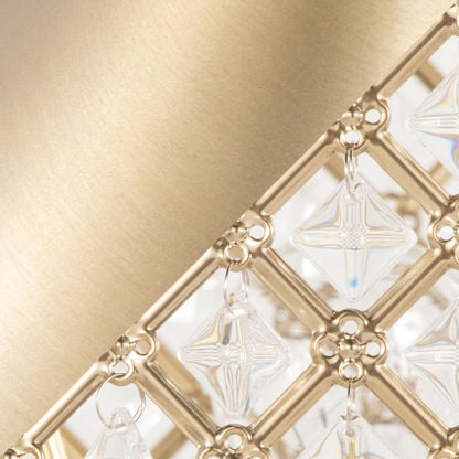 Topaz Contemporary Table Lamp with gold-tone metal frame and crystal prisms on Tampa Home & Garden Store