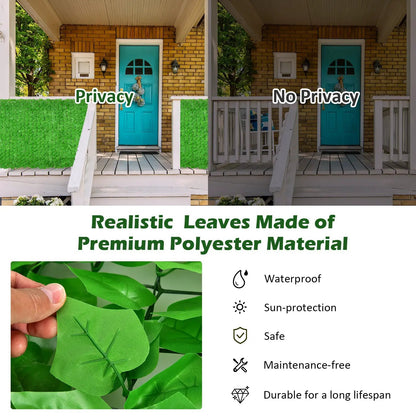 Artificial Ivy Privacy Fence 118 By 39 Inch Green