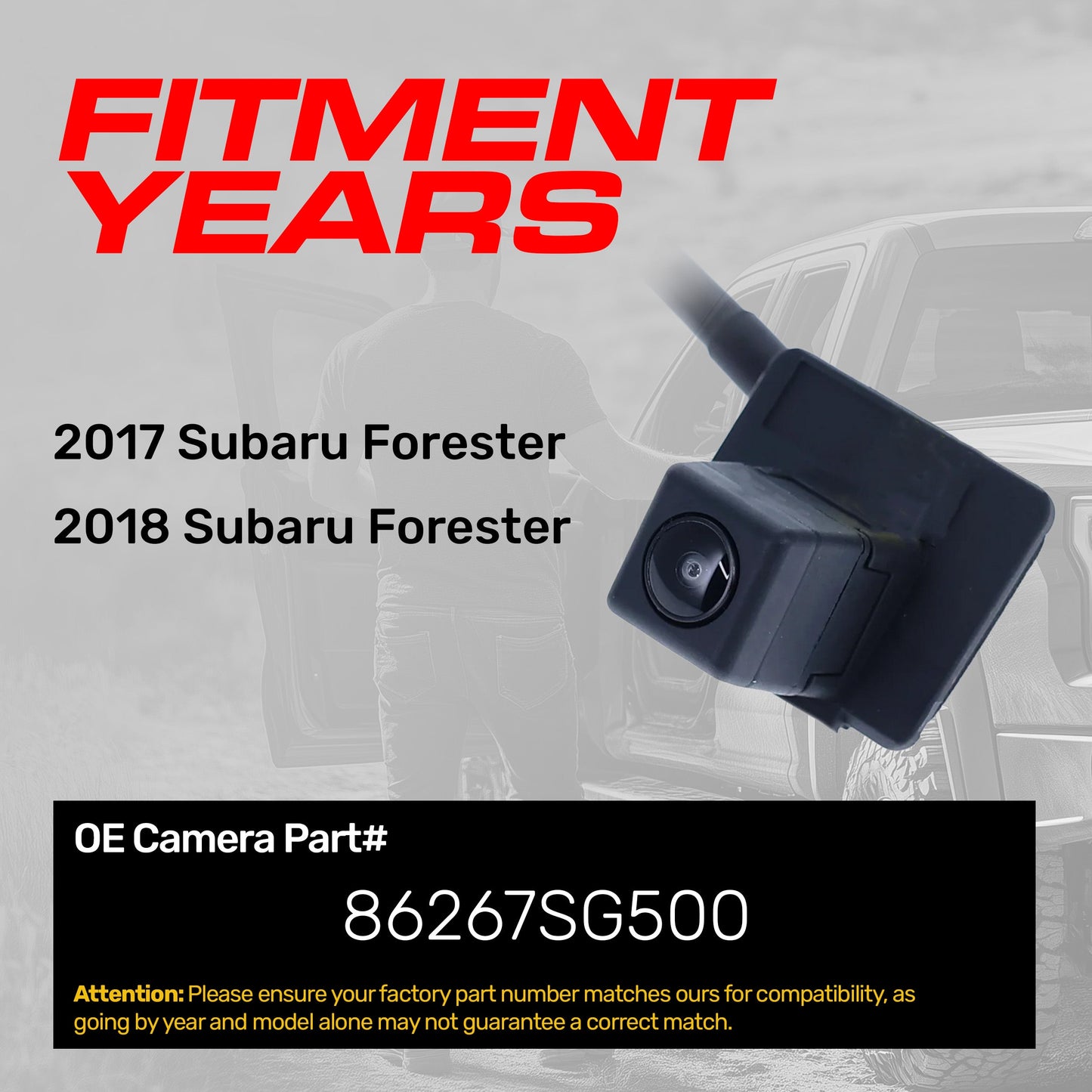 Master Tailgaters Subaru Forester OEM backup camera 86267SG500 OE part on Tampa Home & Garden Store