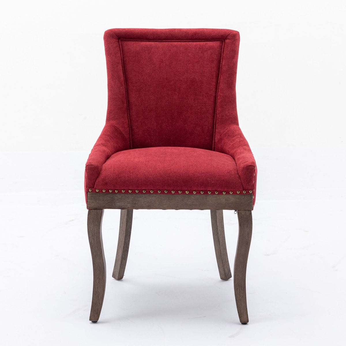 Ultra Side Dining Chair Set red upholstery with solid wood legs by HouseOfZazla on Tampa Home & Garden Store