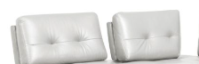 Turano Pearl Sectional Sofa by HouseOfZazla, white tufted sectional with two seats on Tampa Home & Garden Store