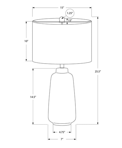 Table lamp ceramic cream by Unique Piece Furniture, 25.5in tall with 15in shade on Tampa Home & Garden Store