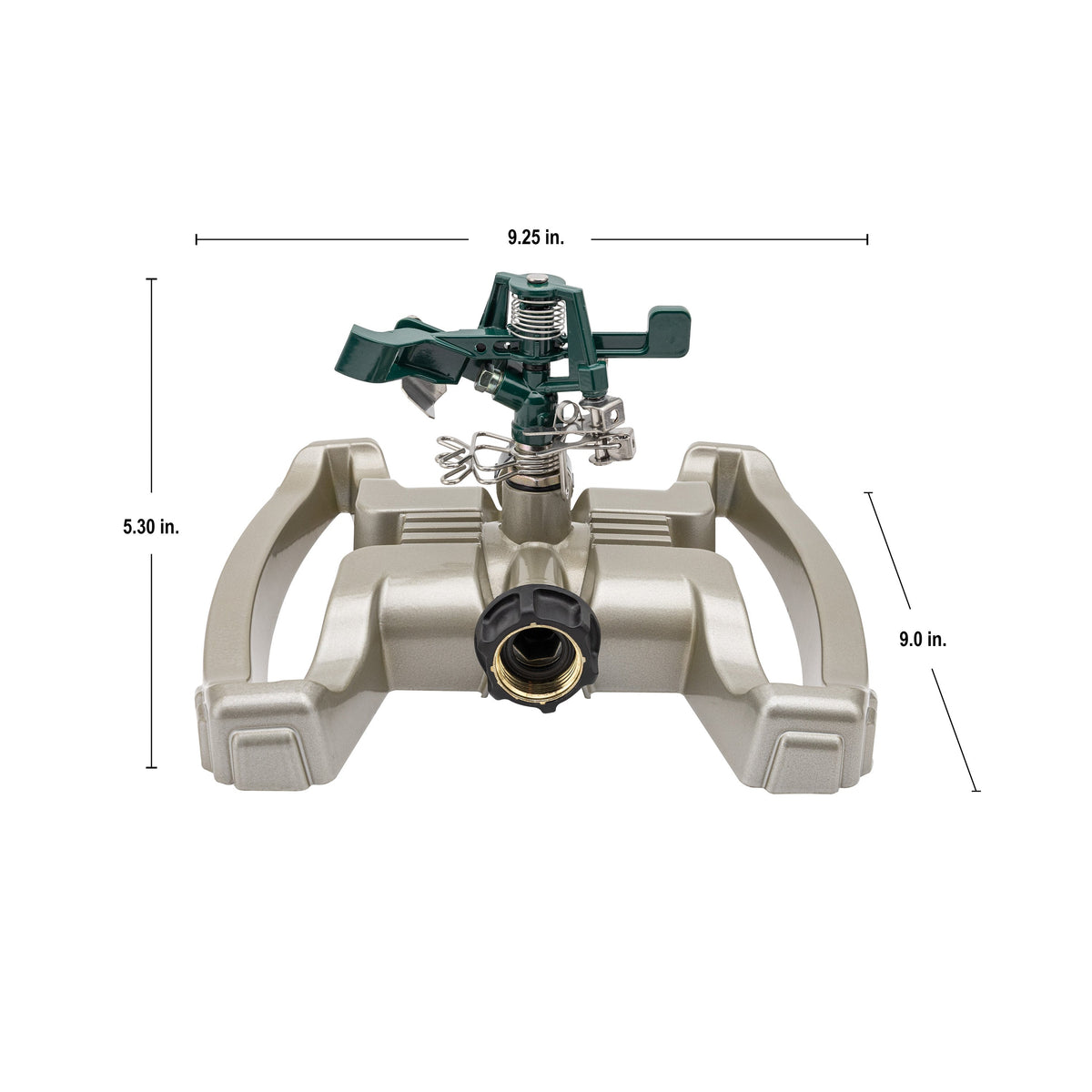 Pro Series Impact Sprinkler with metal sled base green Orbit Irrigation hose-end sprinkler on Tampa Home & Garden Store