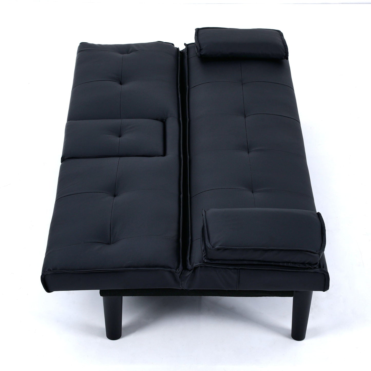 Compact Foldable Sofa Bed and Cup Holder
