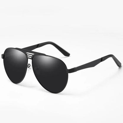 Polarized UV protection sunglasses by FLIPSTYLEZLLC, black aviator frame with dark lenses on Tampa Home & Garden Store