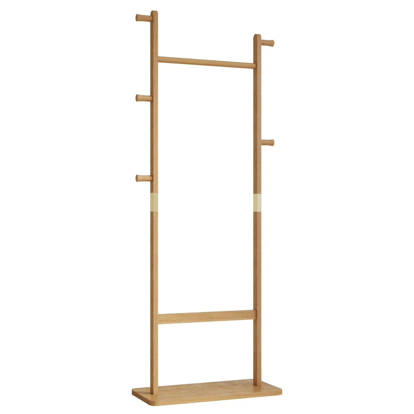 Solid Rubber Wood Hat Rack for Entryways
