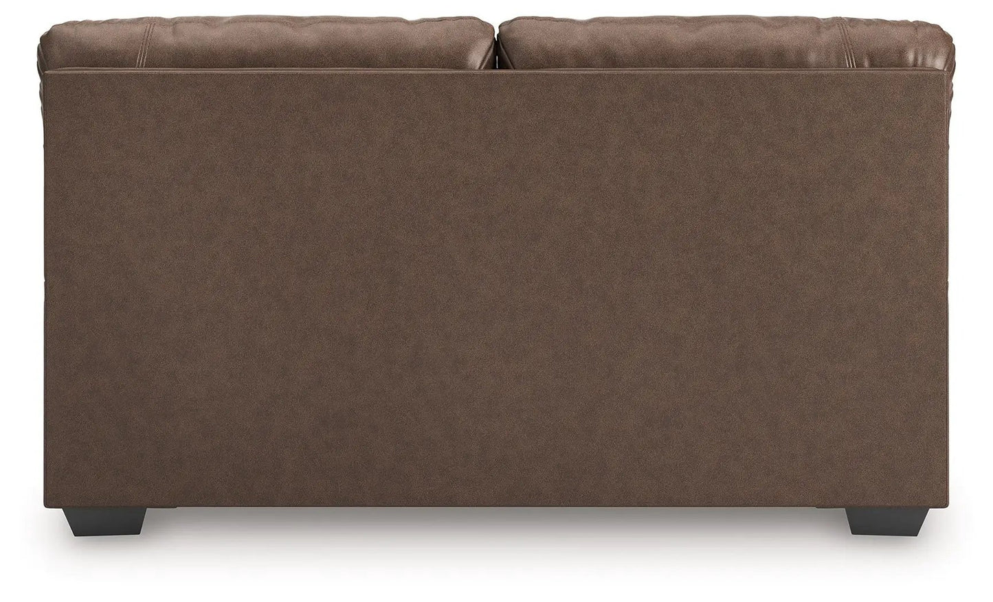 WillowBend Faux Leather Loveseat Jumbo Stitching