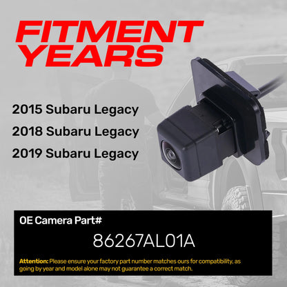 Master Tailgaters OEM backup camera for Subaru Legacy (2015, 2018-2019) black housing on Tampa Home & Garden Store