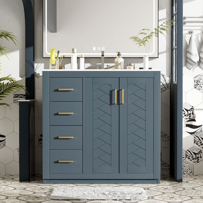 Bathroom Vanity With Sink and Storage Cabinet
