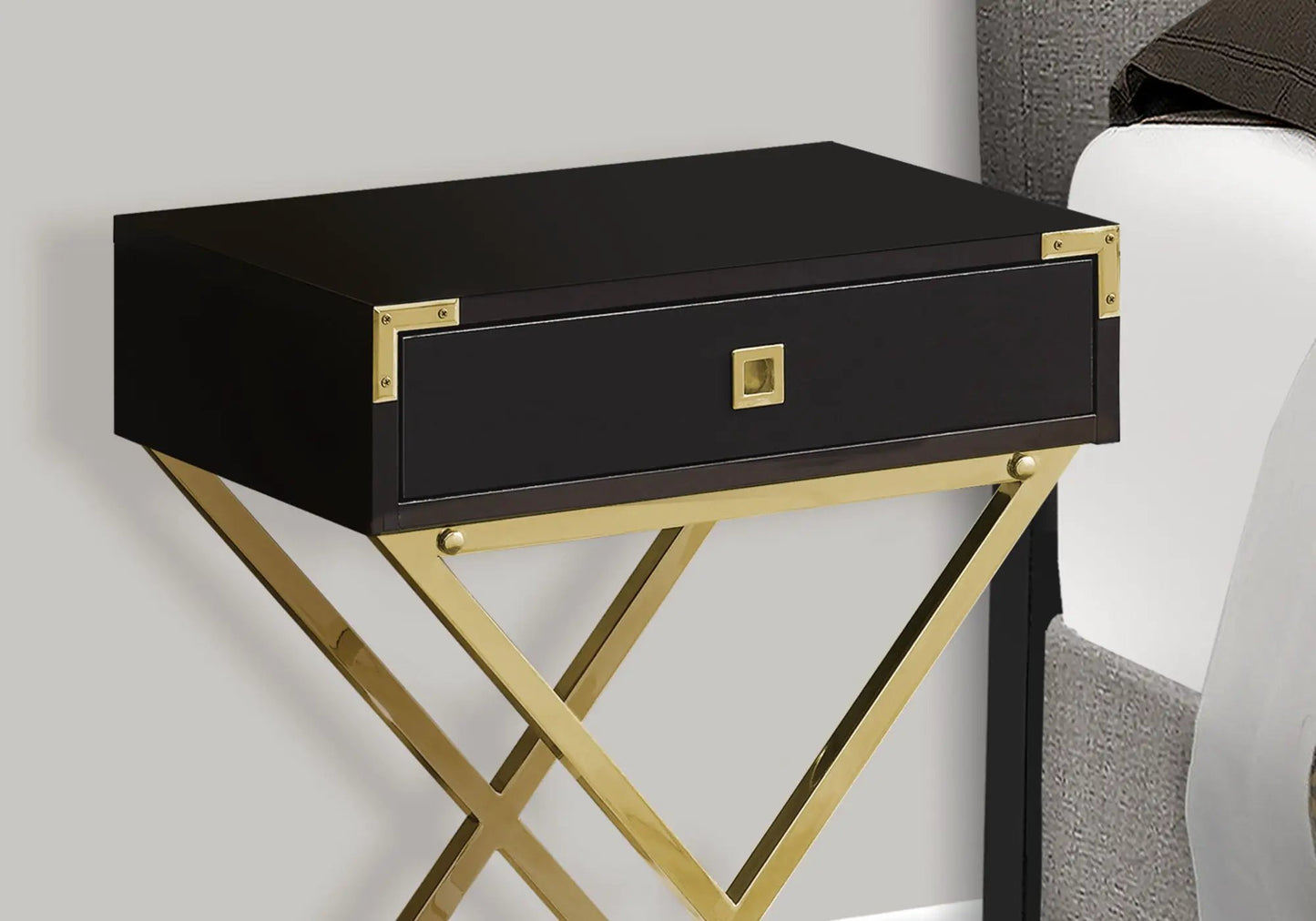 Accent Side Table with Storage Drawer Modern