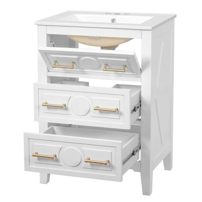 Bathroom Vanity With Sink Free Standing Cabinet