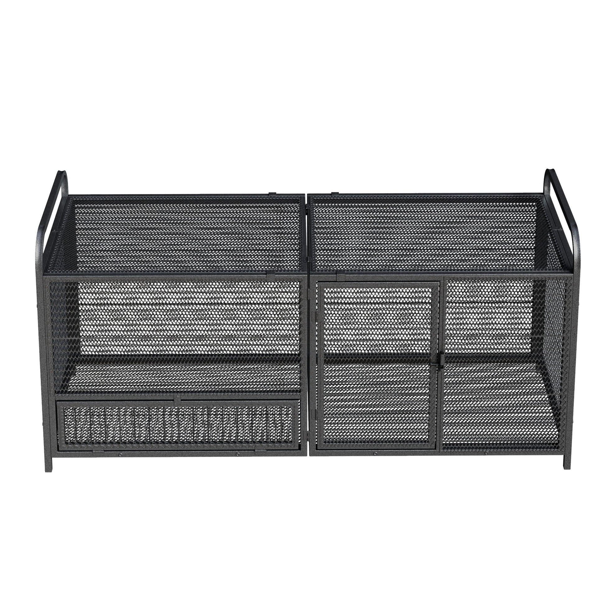 Chicken cage poultry breeding coop black with silver mesh, two cages by HouseOfZazla on Tampa Home & Garden Store