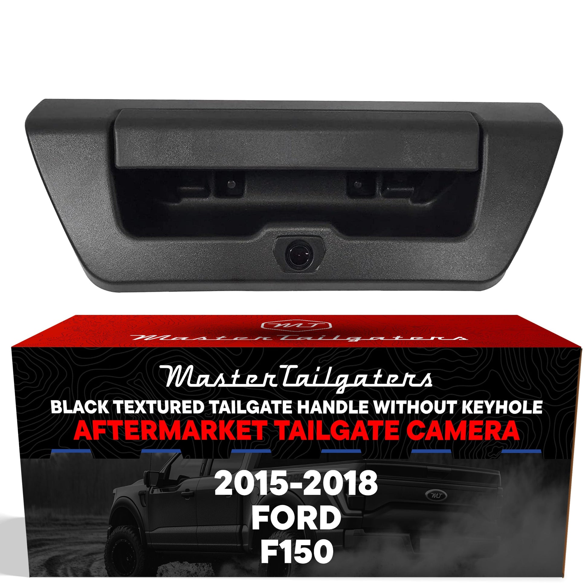 Tailgate handle with backup camera for Ford F-150, black textured finish, Master Tailgaters on Tampa Home & Garden Store