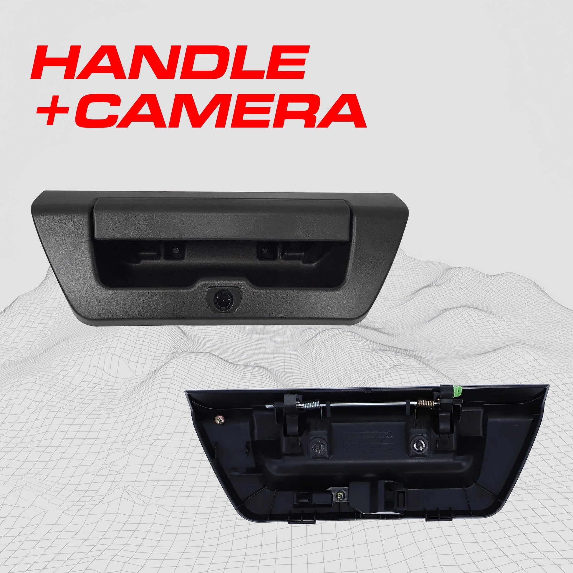 Ford F-150 tailgate handle with backup camera, black, no key hole by Master Tailgaters on Tampa Home & Garden Store