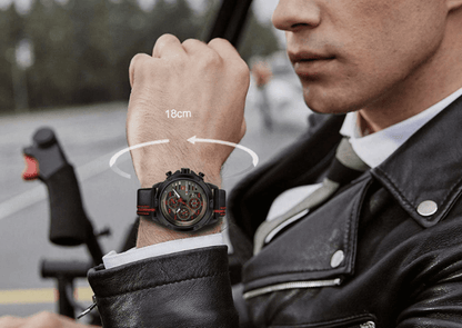 Men's waterproof watch with leather strap on wrist ST1N400MMF on Tampa Home & Garden Store