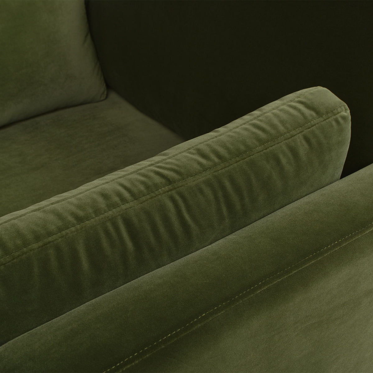 Green velvet modern farmhouse chaise lounge chair with removable cushions by HouseOfZazla on Tampa Home & Garden Store