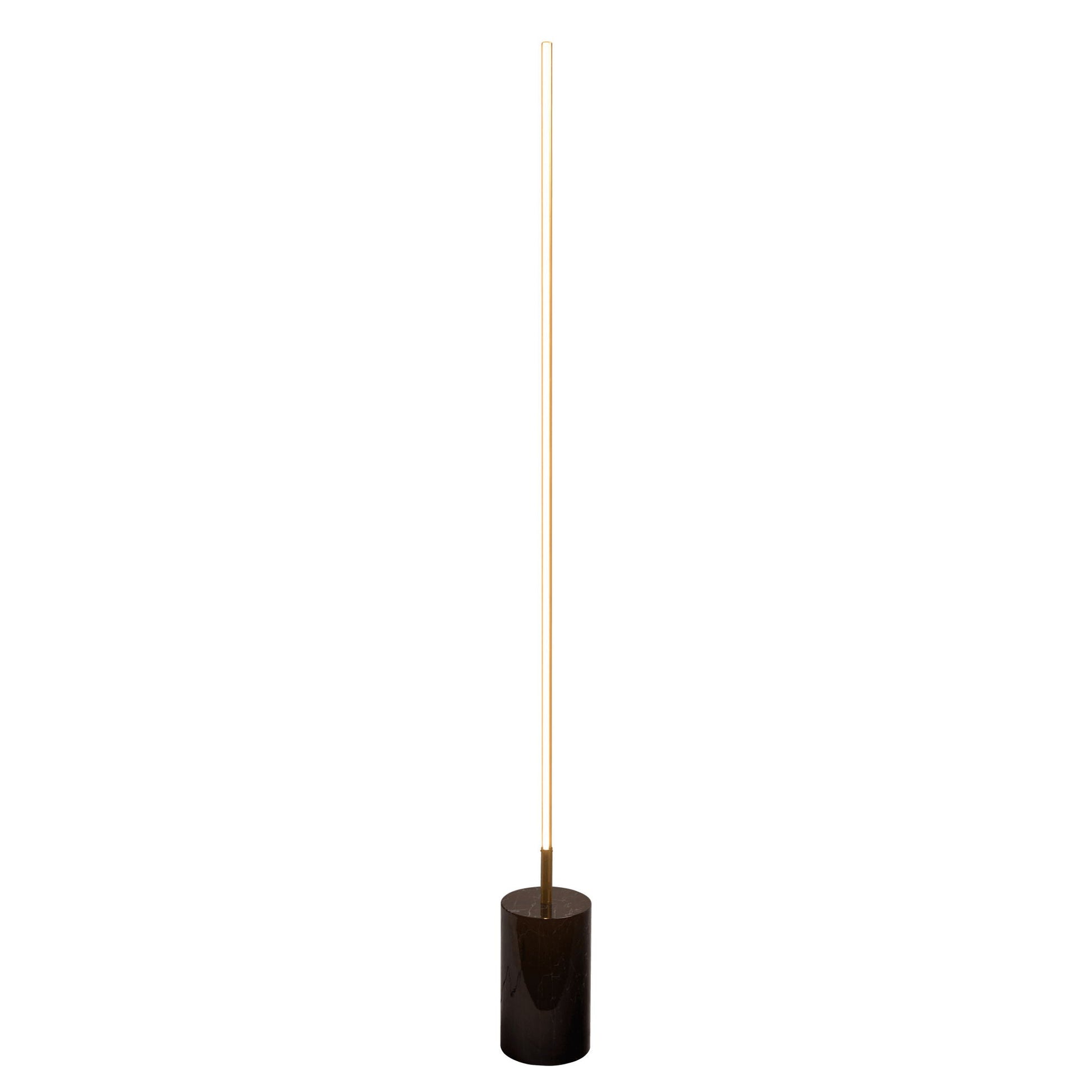 Prism LED floor lamp with on/off switch, gold stem and marble base by HouseOfZazla on Tampa Home & Garden Store