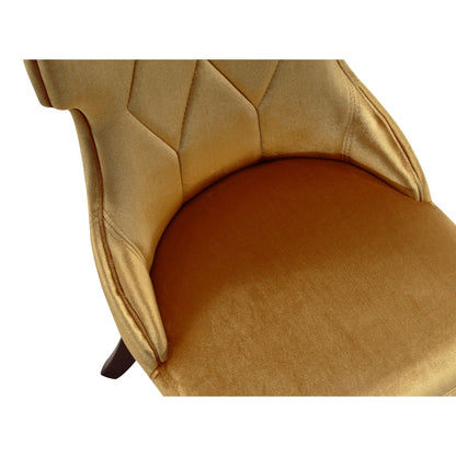 Reine dining chairs set of 2 in gold velvet with tufted back and solid wood frame on Tampa Home & Garden Store