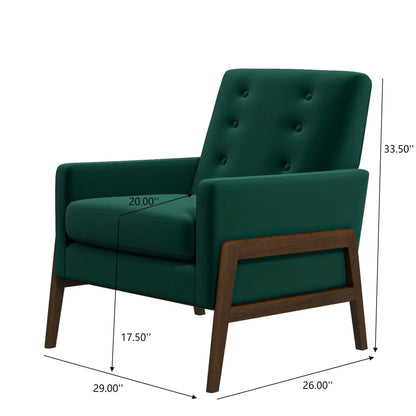 Cole Solid Wood Lounge Chair Mid Century Modern