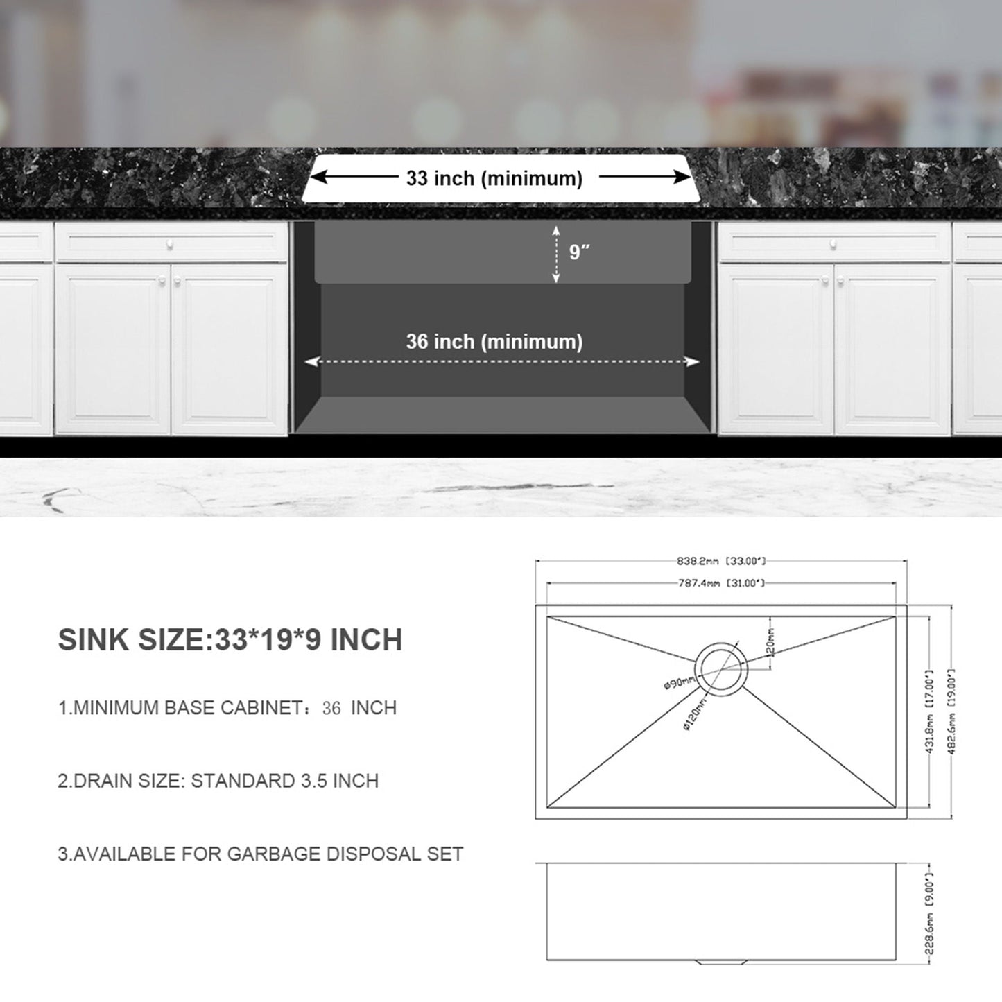The Deep Single Bowl Undermount Stainless Sink