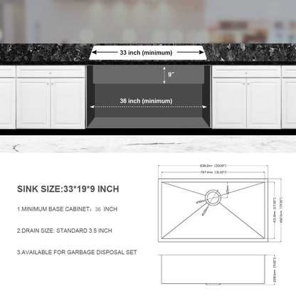 The Deep Single Bowl Undermount Stainless Sink