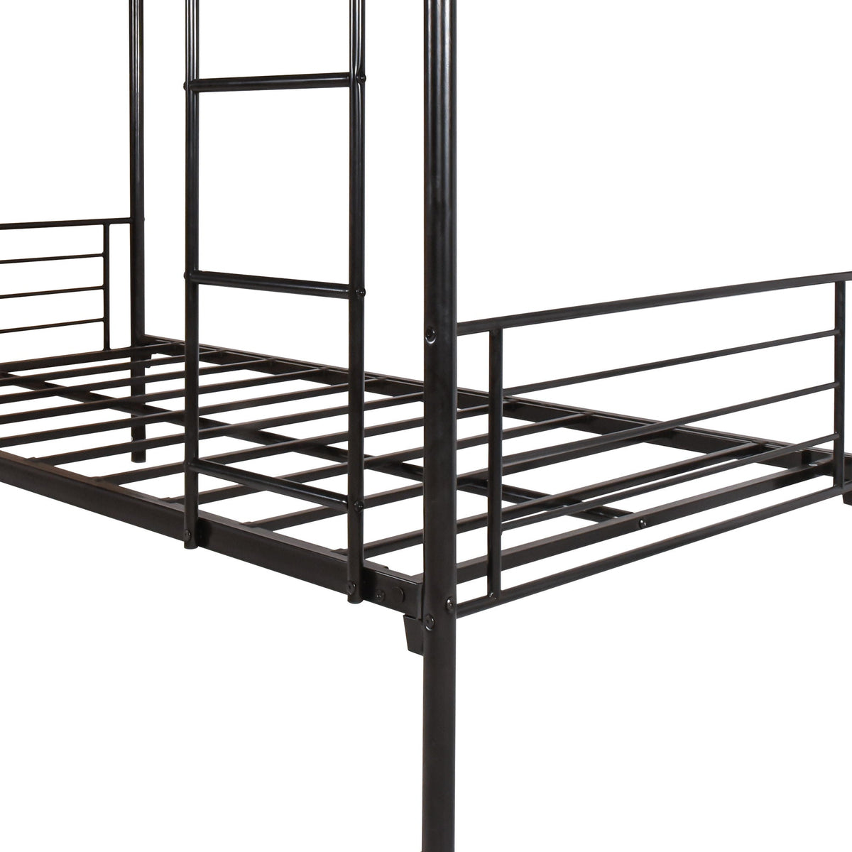 Twin Over Twin Metal Bunk Bed frame in black metal by HouseOfZazla on Tampa Home & Garden Store