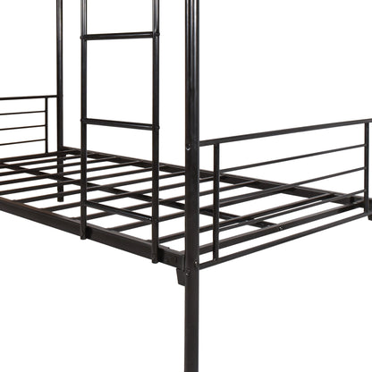 Twin Over Twin Metal Bunk Bed frame in black metal by HouseOfZazla on Tampa Home & Garden Store