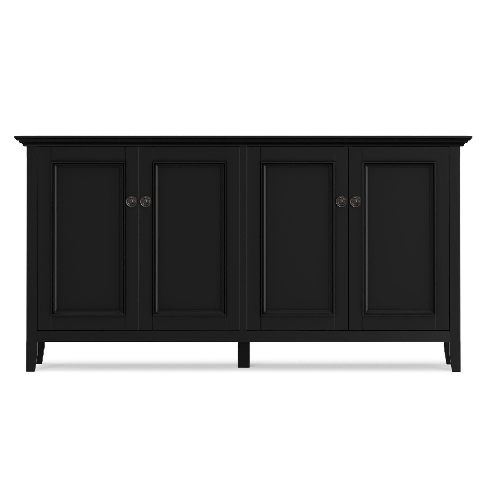 Amherst 4-door black paneled storage cabinet by HouseOfZazla, accent cabinet on Tampa Home & Garden Store