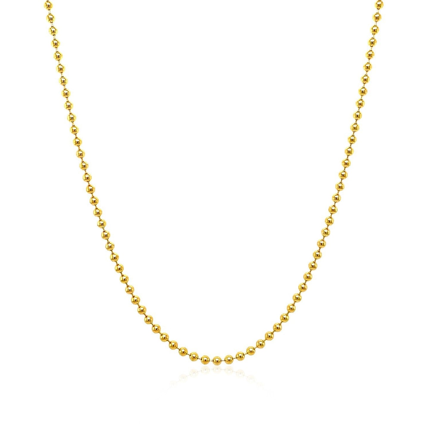 18k yellow gold bead chain necklace 1.5mm by Bids.com on Tampa Home & Garden Store