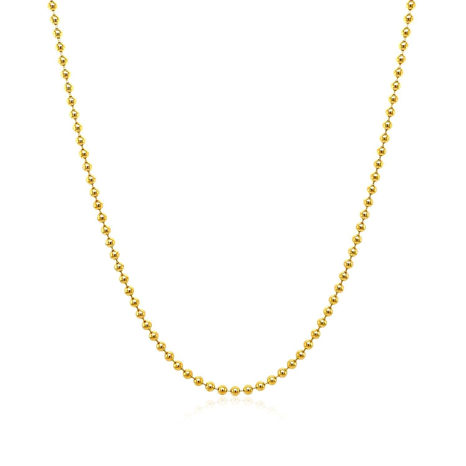 18k yellow gold bead chain necklace 1.5mm by Bids.com on Tampa Home & Garden Store