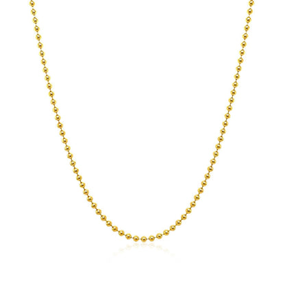 18k yellow gold bead chain necklace 1.5mm by Bids.com on Tampa Home & Garden Store