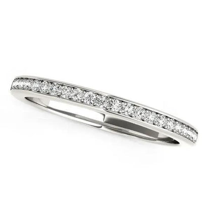 14k white gold diamond wedding band, 1/5 cttw pavé diamonds, by Bids.com on Tampa Home & Garden Store