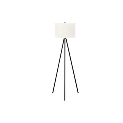 Contemporary Floor Lamp and Tripod Drum Shade