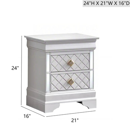 Verona Nightstand with Crystal Drawer Pulls