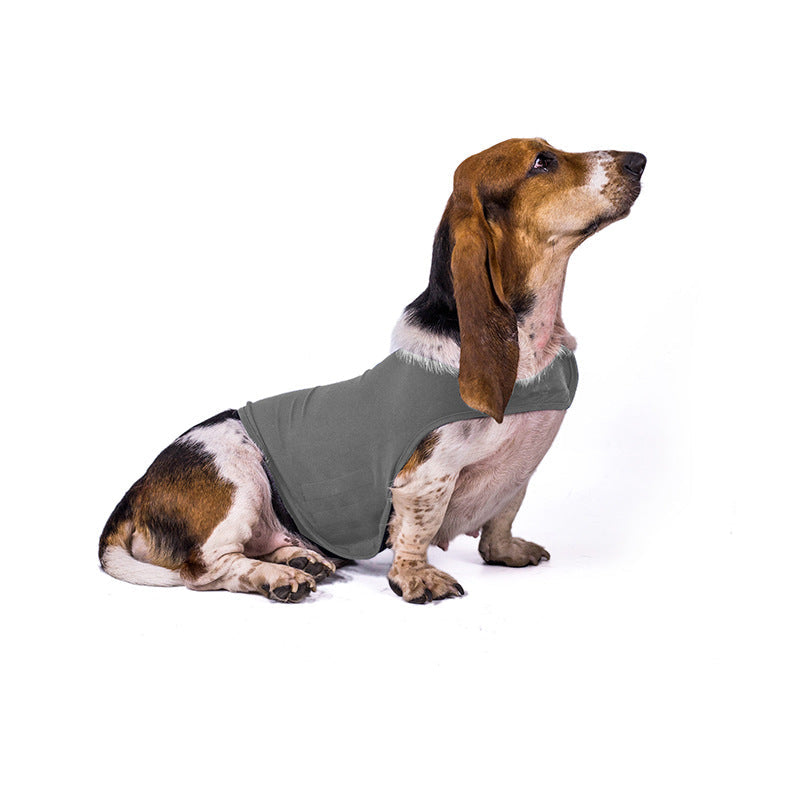 Anxiety jacket vest for dogs in gray fabric, Pet Zen calming dog clothing on Tampa Home & Garden Store