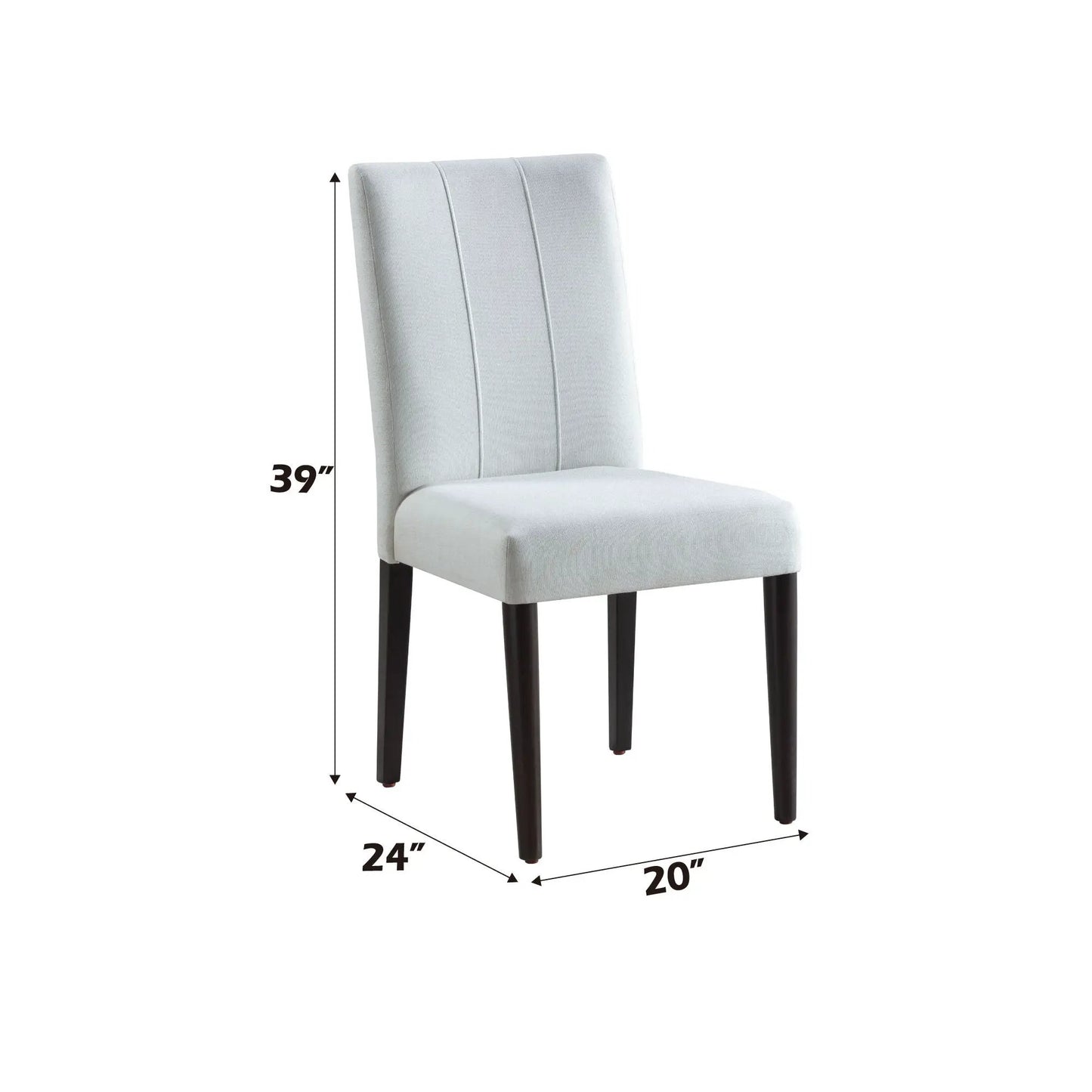 Carena Side Chair Set of 2 White and Brown Finish